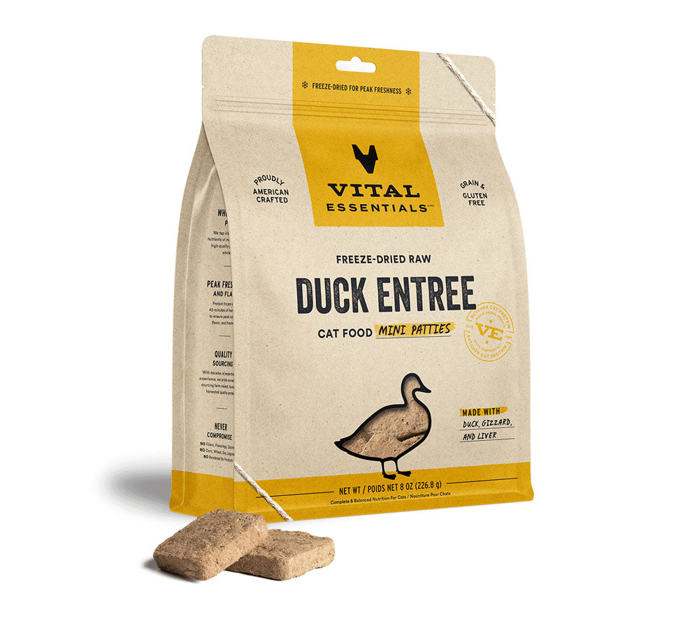 VE FDR Duck Mini Patties Cat Food 8 oz
