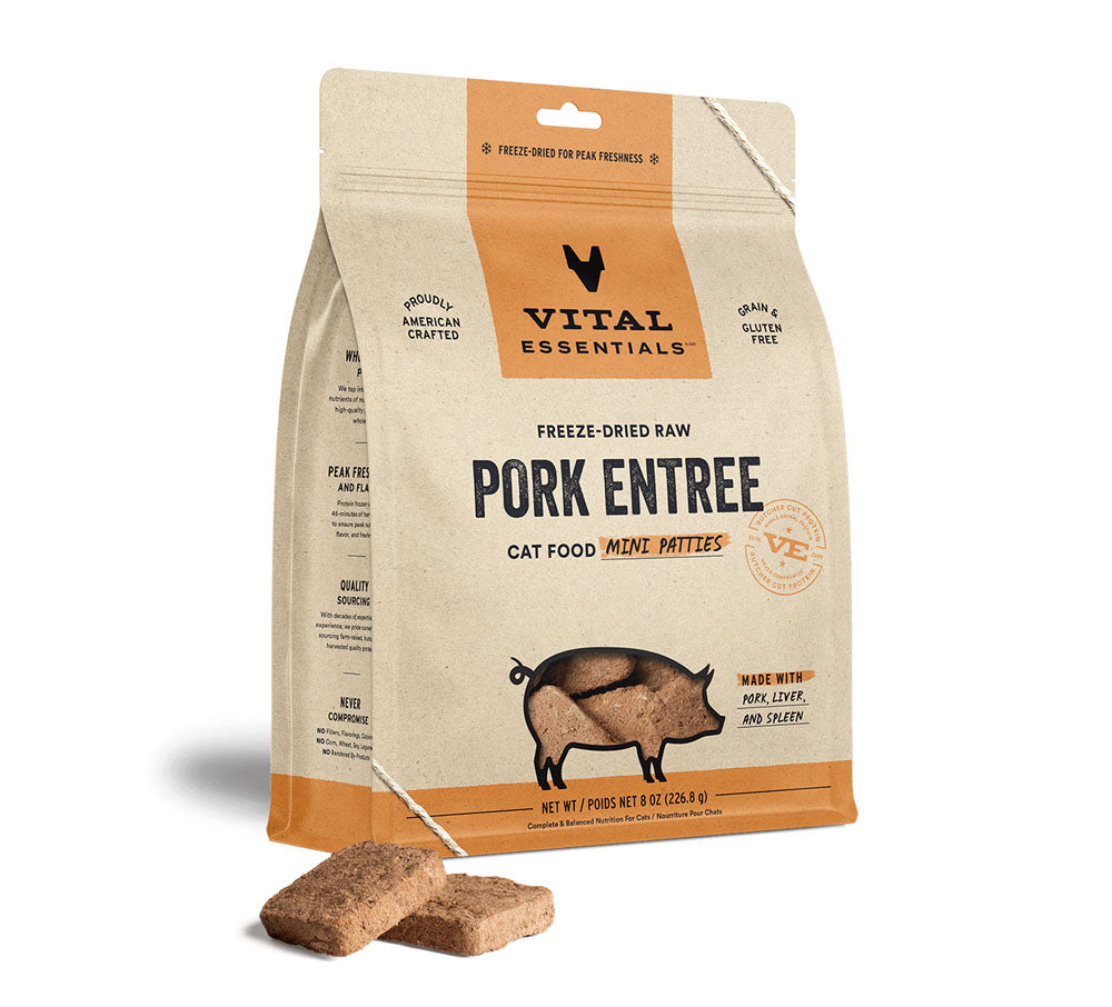 VE  FDR Pork Mini Patties Cat Food 8 oz