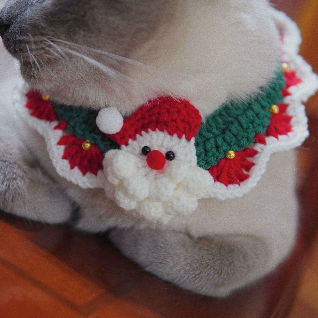 Christmas Santa Claus Crochet Collar