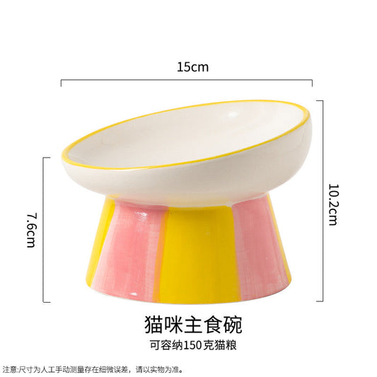 Color Stripes Elevated Bowl