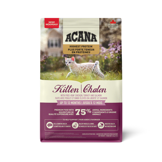 ACANA Highest Protein Free-Run Chicken Turkey & Salmon Kitten Cat Food 1.8kg