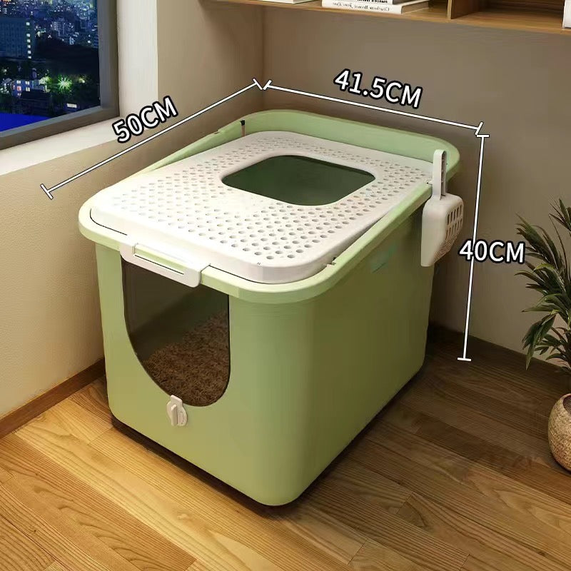 Enclosed Bucket Cat Litter Box