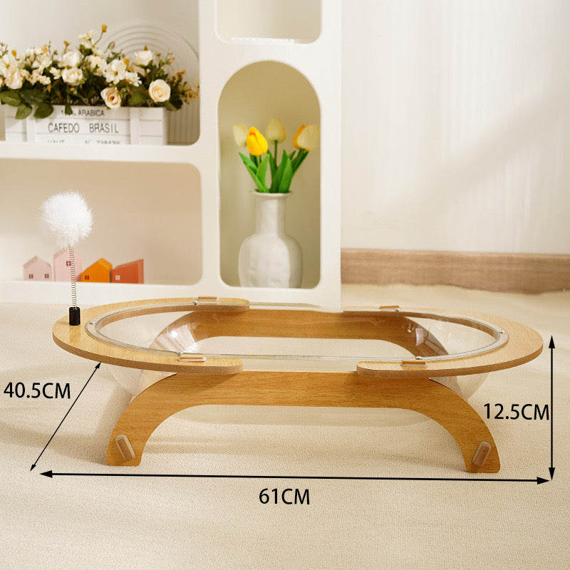 Oval Spaceship Cat Bed