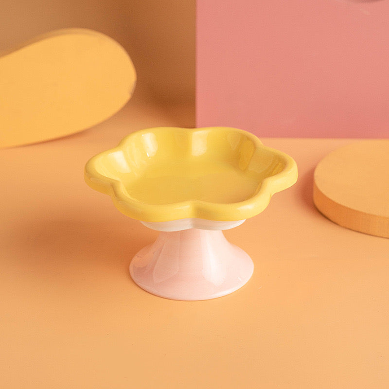 Macaron Flower Pedestal Plate