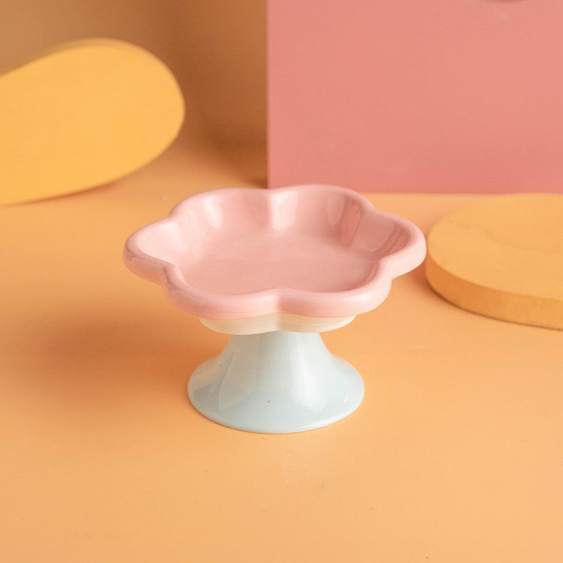 Macaron Flower Pedestal Plate