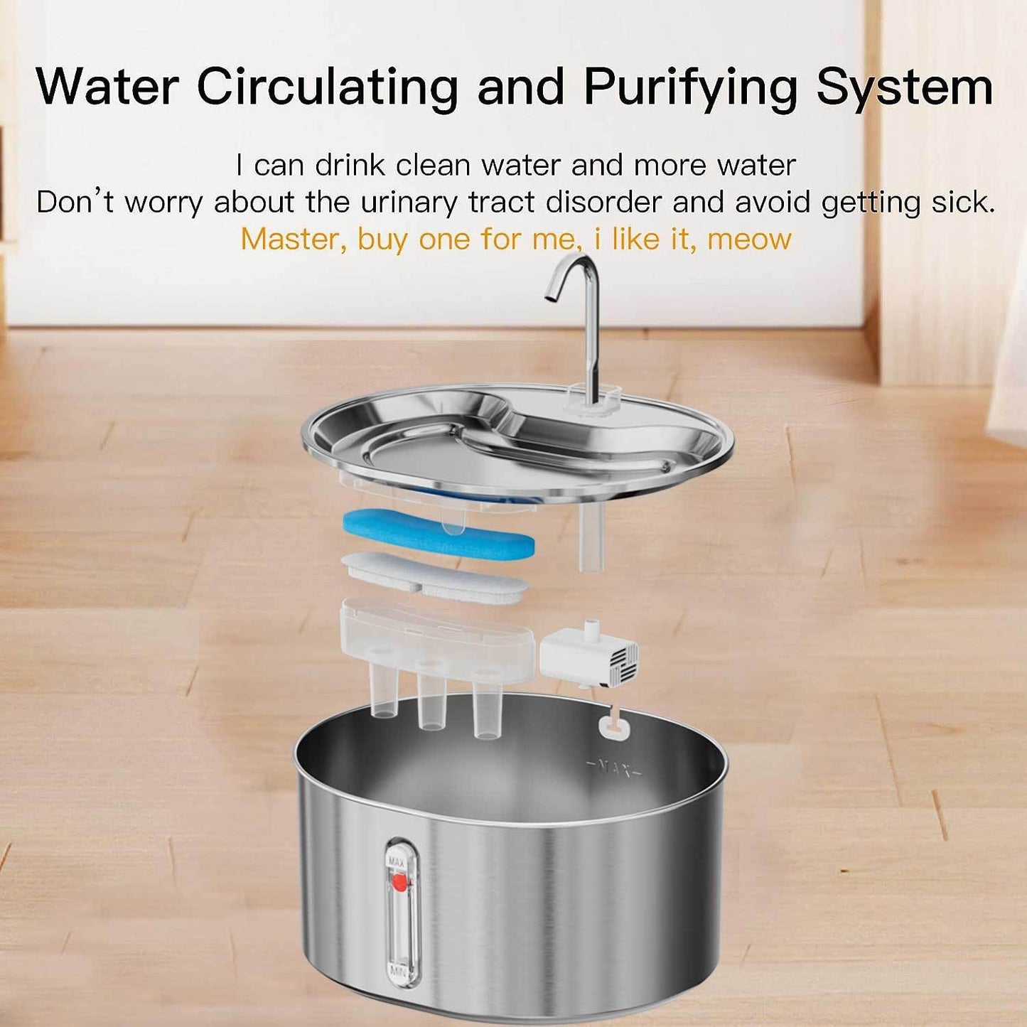 Stainless Steel Pet Water Dispenser