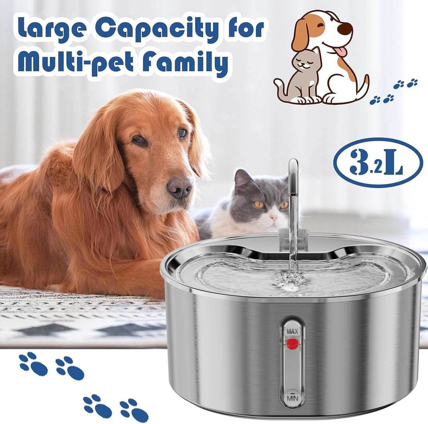 Stainless Steel Pet Water Dispenser
