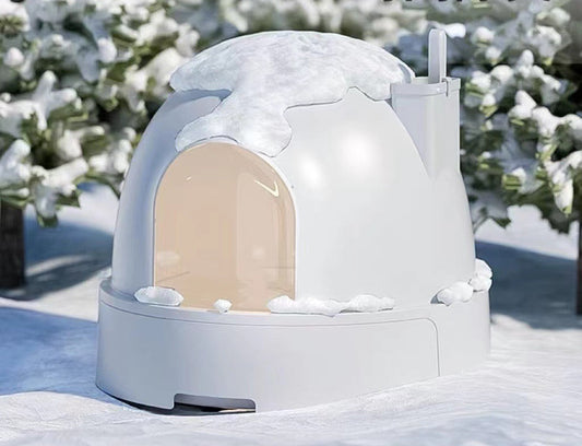 Snow House Cat Litter Box