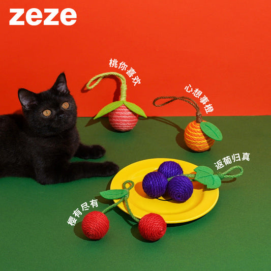 ZEZE Rattan Fruit Toy