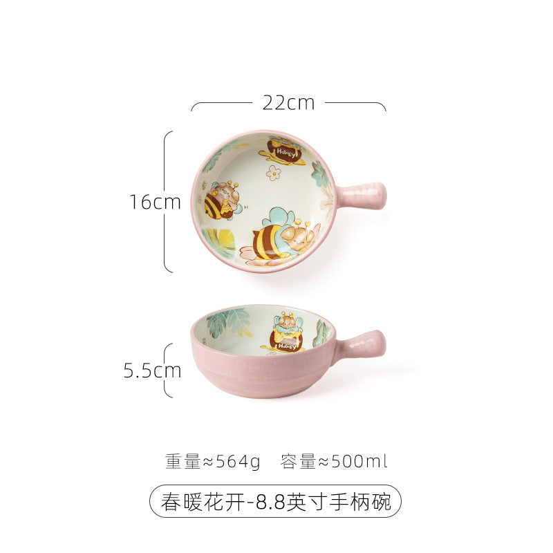 Cute Animal Bowl with Handle