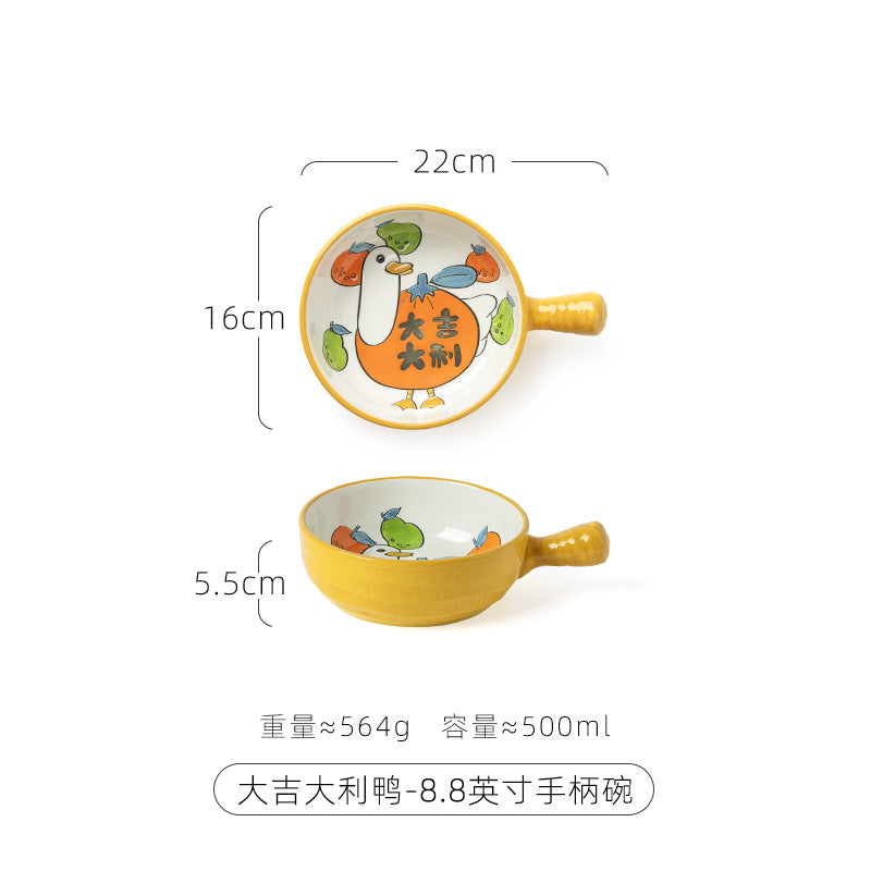 Cute Animal Bowl with Handle