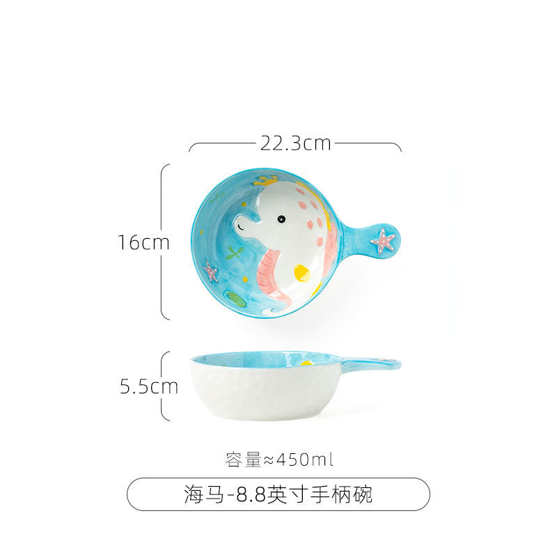 Cute Animal Bowl with Handle
