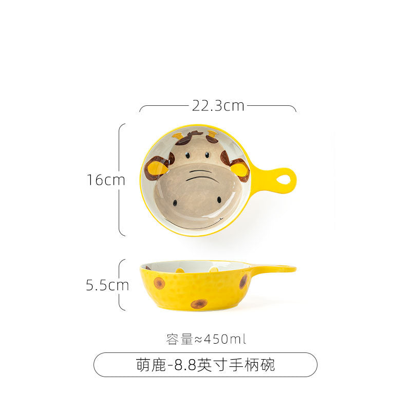 Cute Animal Bowl with Handle