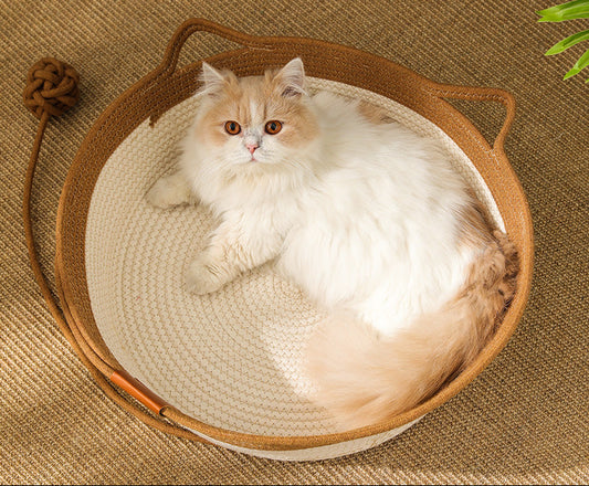 Rattan Cat Nest with Tail