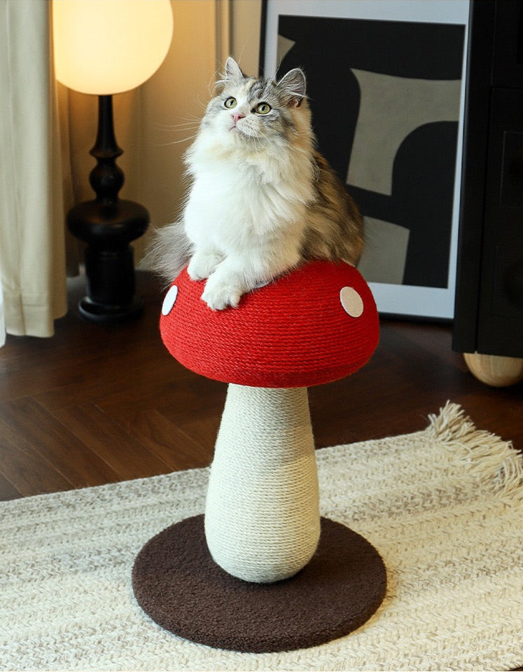 Mushroom Cat Scratching Post Tall
