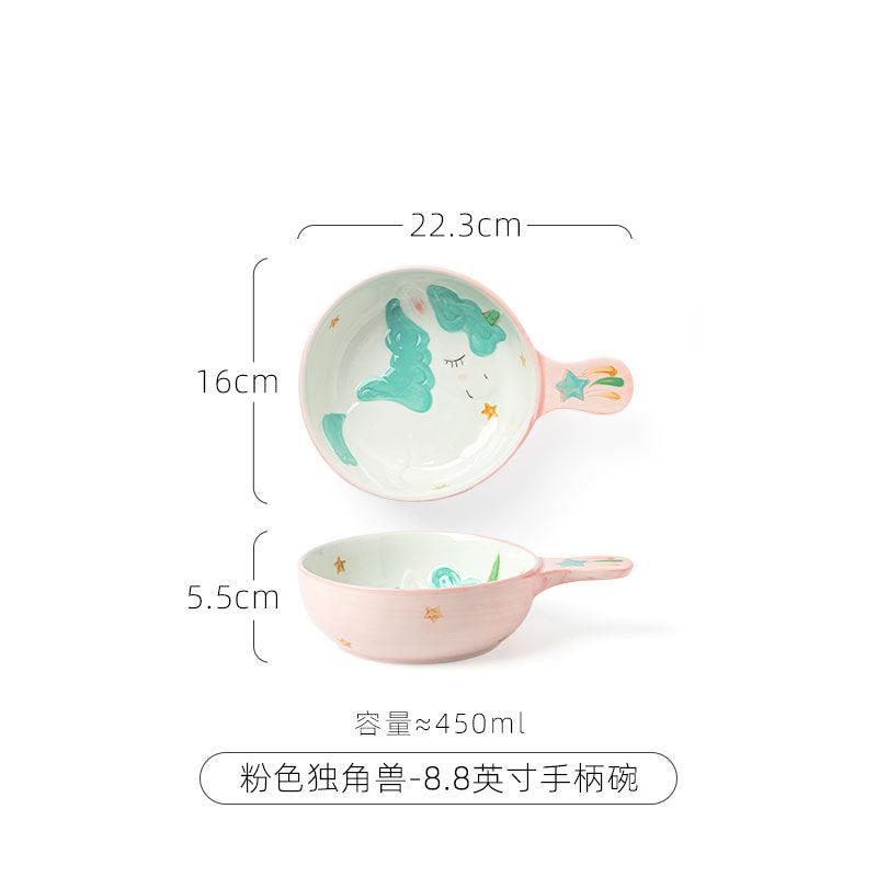 Cute Animal Bowl with Handle