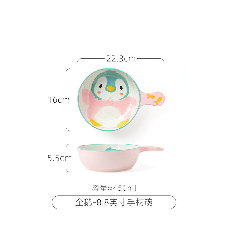 Cute Animal Bowl with Handle