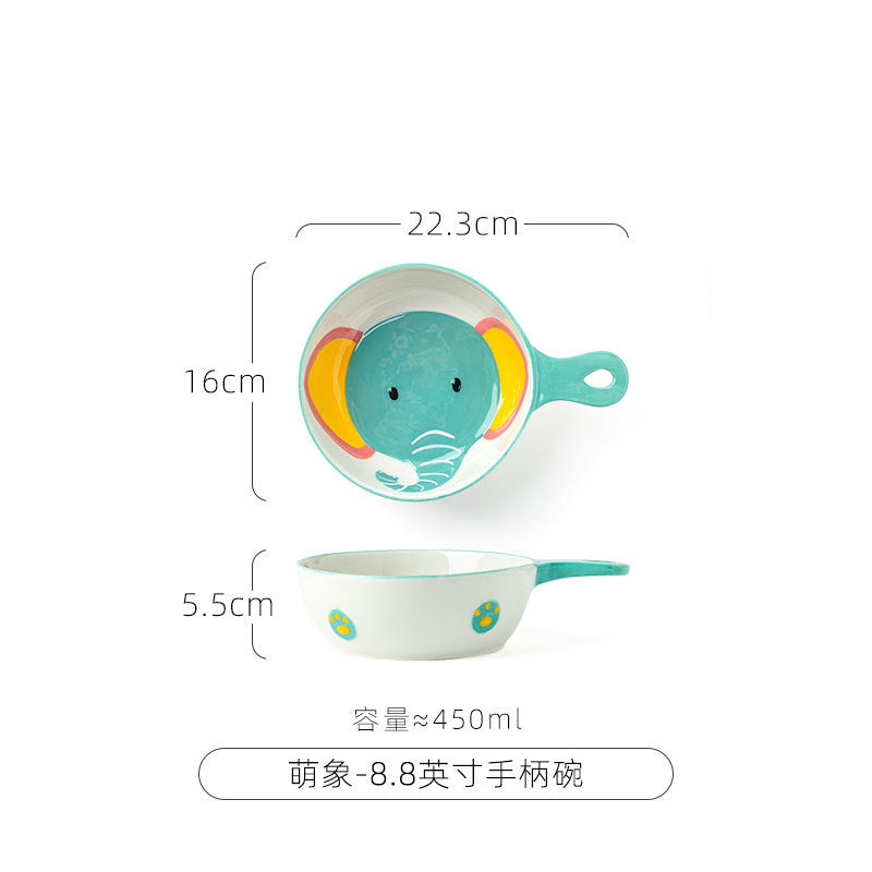 Cute Animal Bowl with Handle