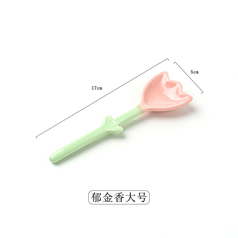 Flower Ceramic Spoon
