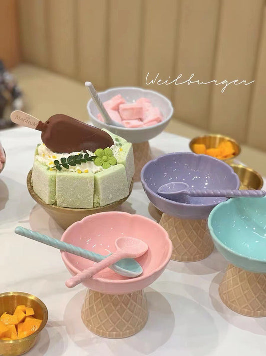Ice Cream Elevated Cat Bowl
