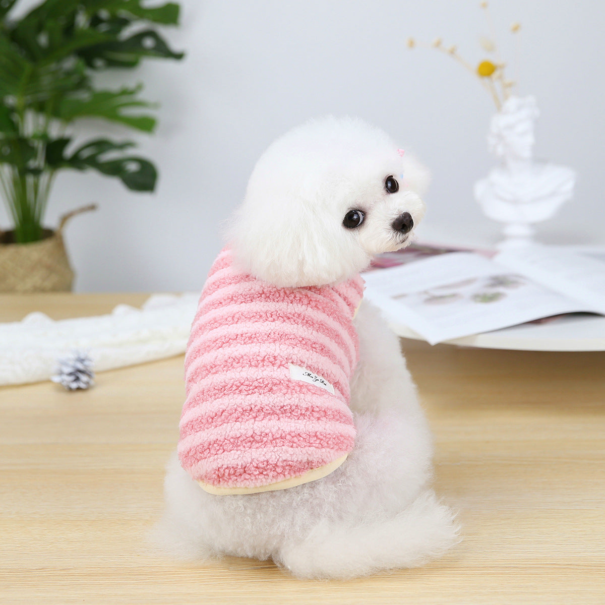Pink Striped Vest