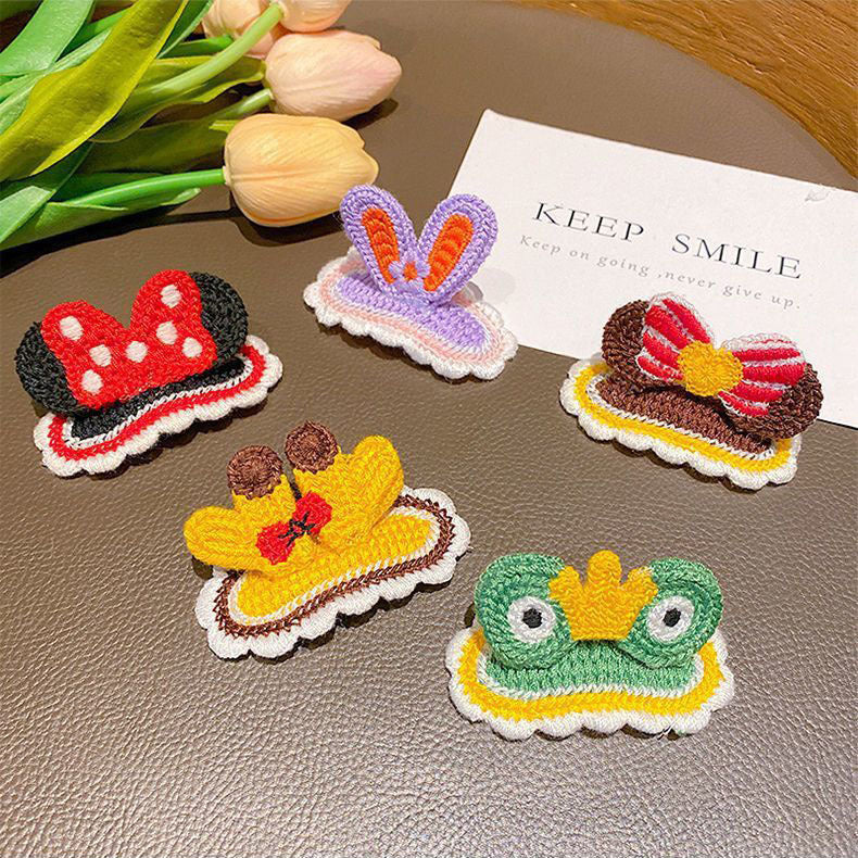 Cartoon Knitted Hair Clip