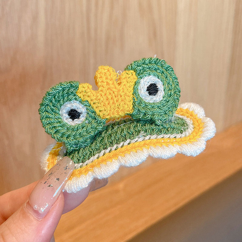 Cartoon Knitted Hair Clip