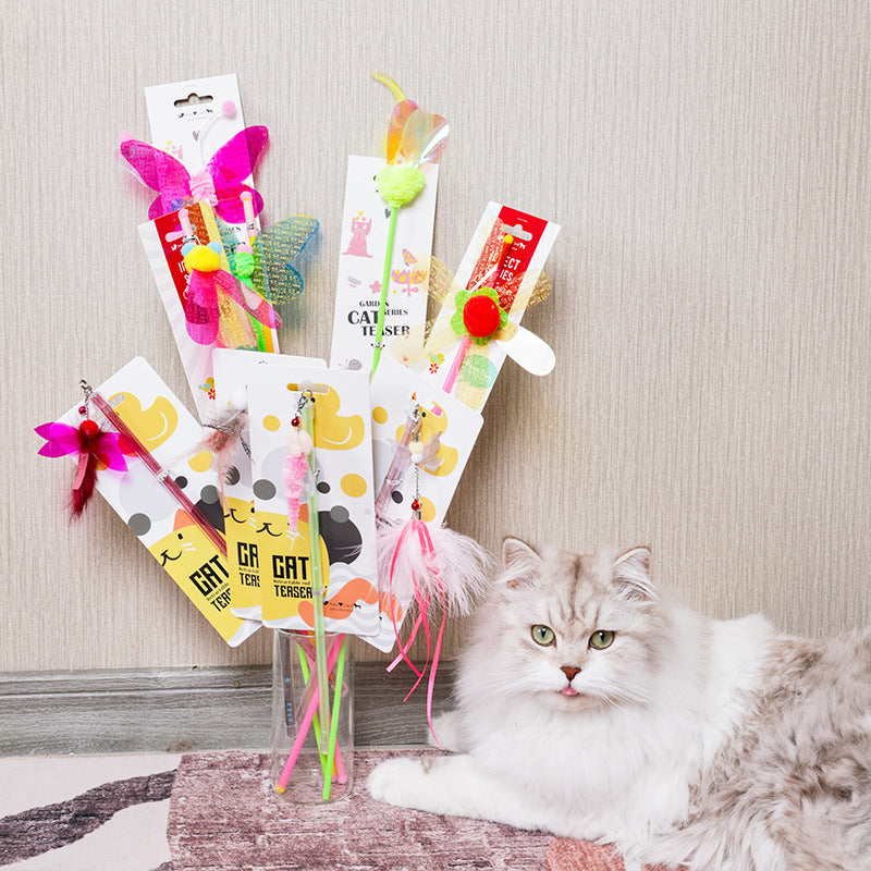 Cat Wand Toy Butterfly