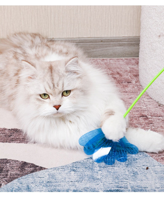 Cat Wand Toy Butterfly
