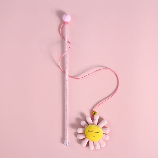 Cat Wand Toy Sunflower