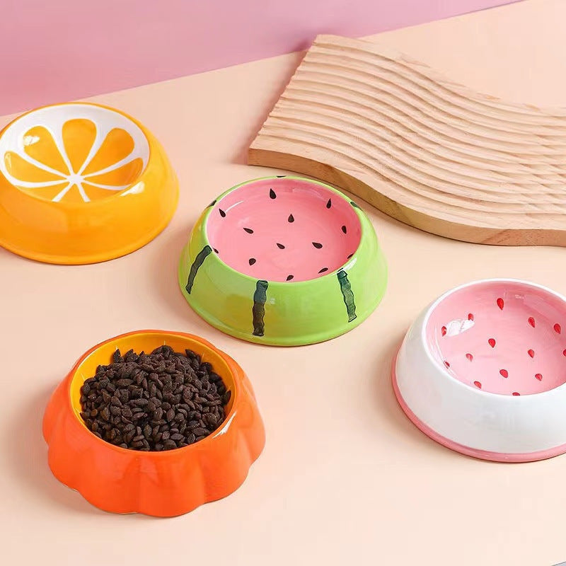 Fruit Flat Cat Bowl