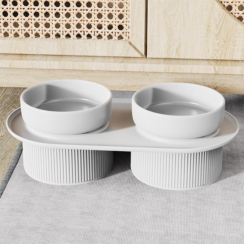 Architectural Style Elevated Cat Bowl