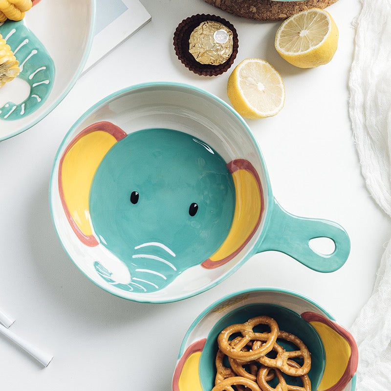 Cute Animal Bowl with Handle