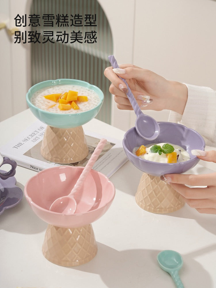 Ice Cream Elevated Cat Bowl
