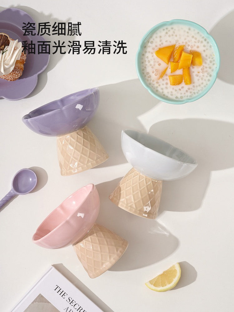 Ice Cream Elevated Cat Bowl