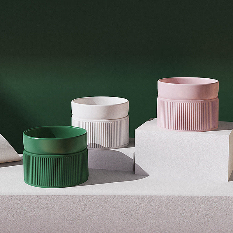 Ceramic Bowl With Plastic Base