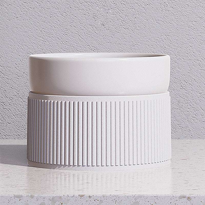Ceramic Bowl With Plastic Base