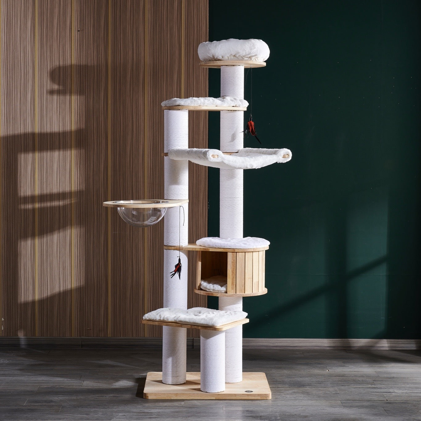 PP PET 6-Layer Wooden Cat Tree
