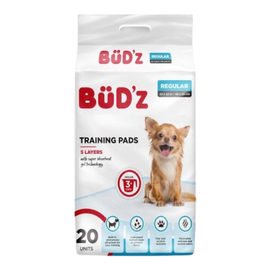 Bud'Z Puppy Pads 22"x22" (56x56cm) Dog 20pc