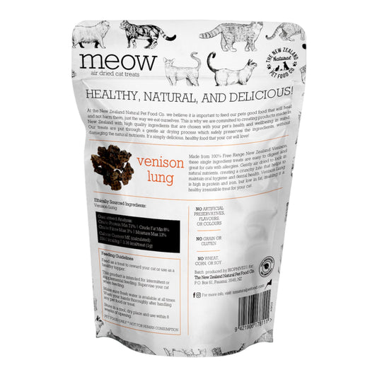 MEOW Air Dried Treats Venison Lung 50g