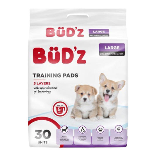 Bud'Z Puppy Pads 28"x30" (72x77cm) Dog 30pc