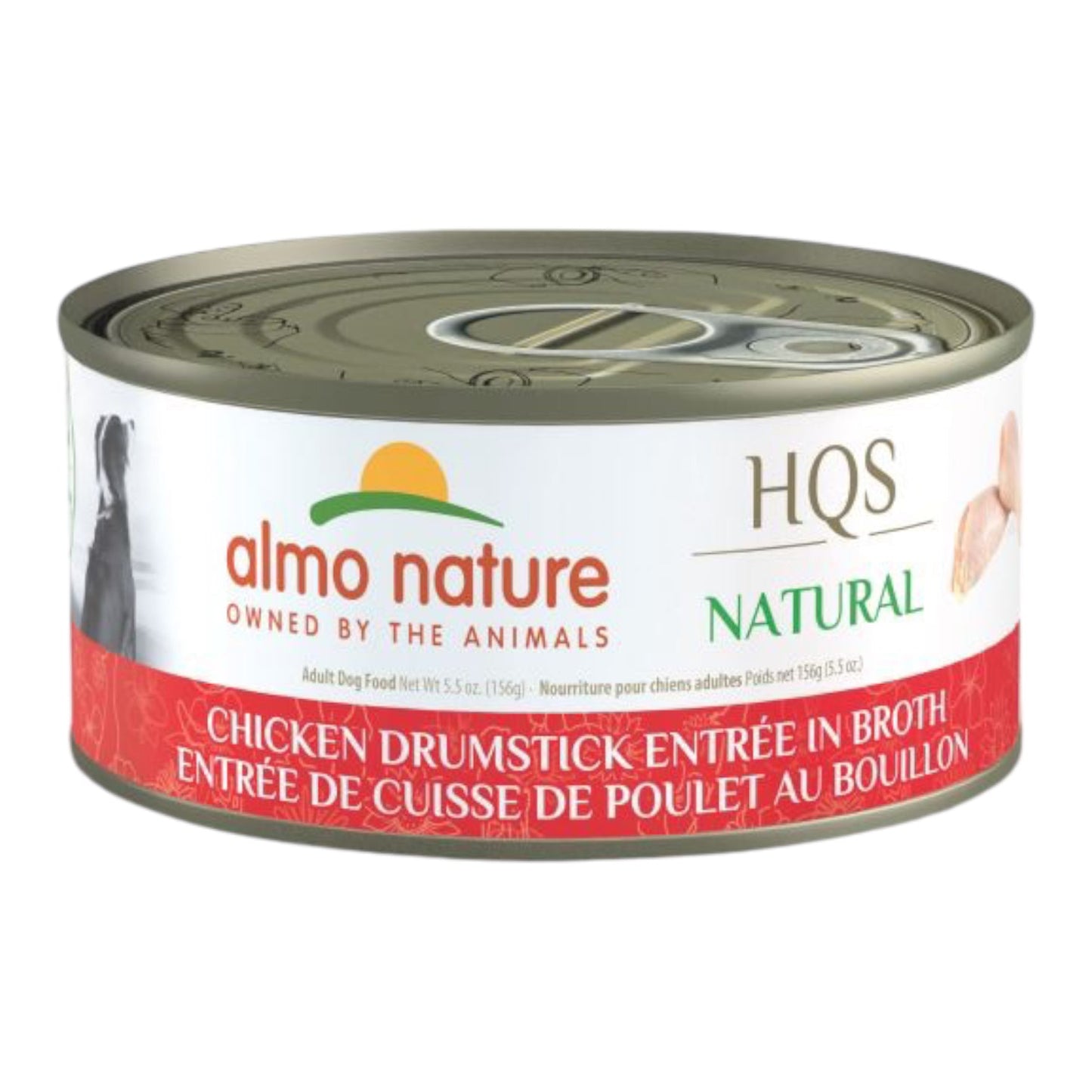 Almo Nature HQS Natural Entrée Dog Food - Chicken Drumstick In Broth 156g