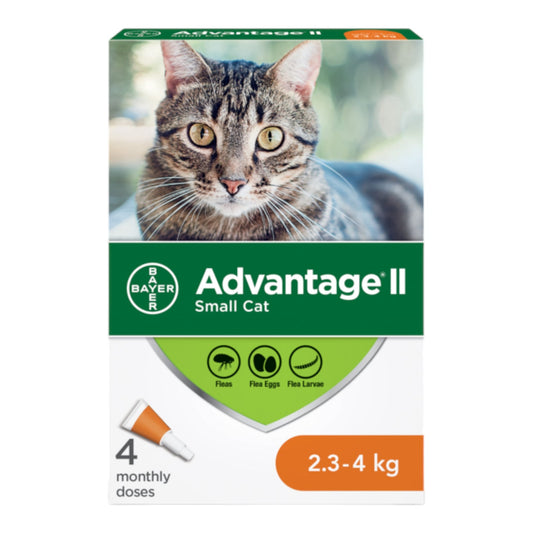 Bayer Advantage II Flea Protection For Cats 2.3kg-4kg 4-Dose