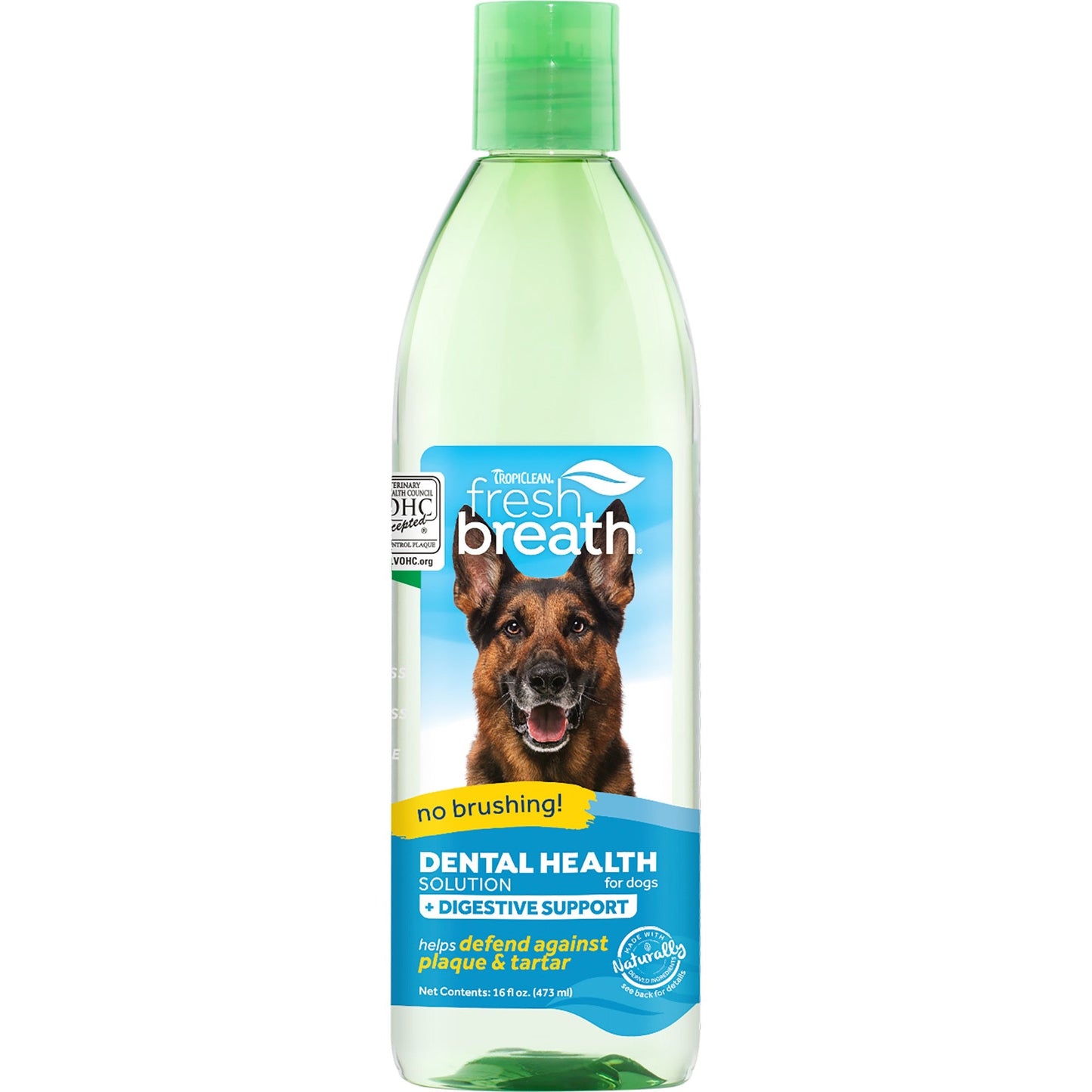 Tropiclean Fresh Breath Dental Health Solution Digestive Support Dog 473ml