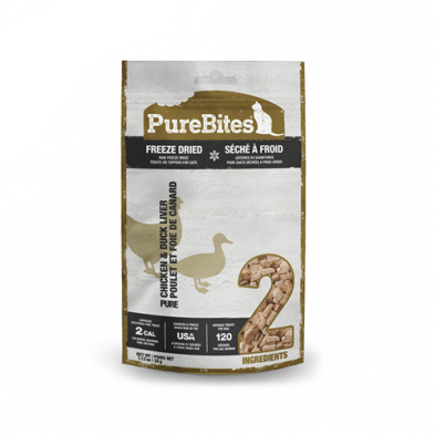 PUREBITES CHICKEN BREAST & DUCK LIVER FREEZE-DRIED CAT TREATS 32 GM