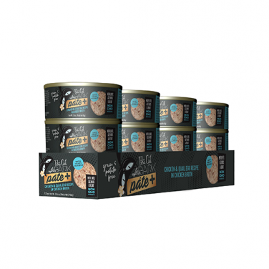 TIKI CAT AFTER DARK PÂTÉ+ CHICKEN & QUAIL EGG RECIPE IN CHICKEN BROTH WET CAT FOOD 2.8OZ