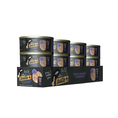 TIKI CAT AFTER DARK PÂTÉ+ CHICKEN & DUCK RECIPE IN CHICKEN BROTH WET CAT FOOD 2.8OZ