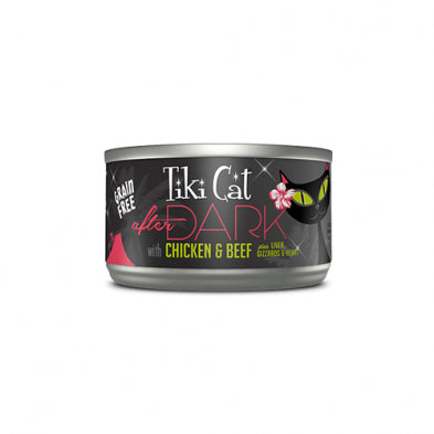 TIKI CAT AFTER DARK CHICKEN & BEEF WET CAT FOOD 2.8 OZ