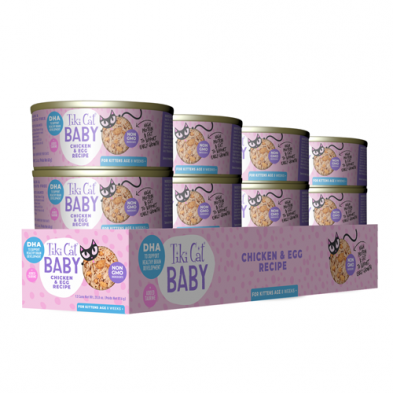 TIKI CAT BABY KITTEN WHOLE FOODS WITH CHICKEN & EGG RECIPE WET KITTEN FOOD 2.4 OZ