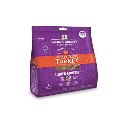 STELLA & CHEWY'S TUMMY TICKLIN' TURKEY FREEZE-DRIED RAW DINNER MORSELS CAT FOOD 3.5 OZ